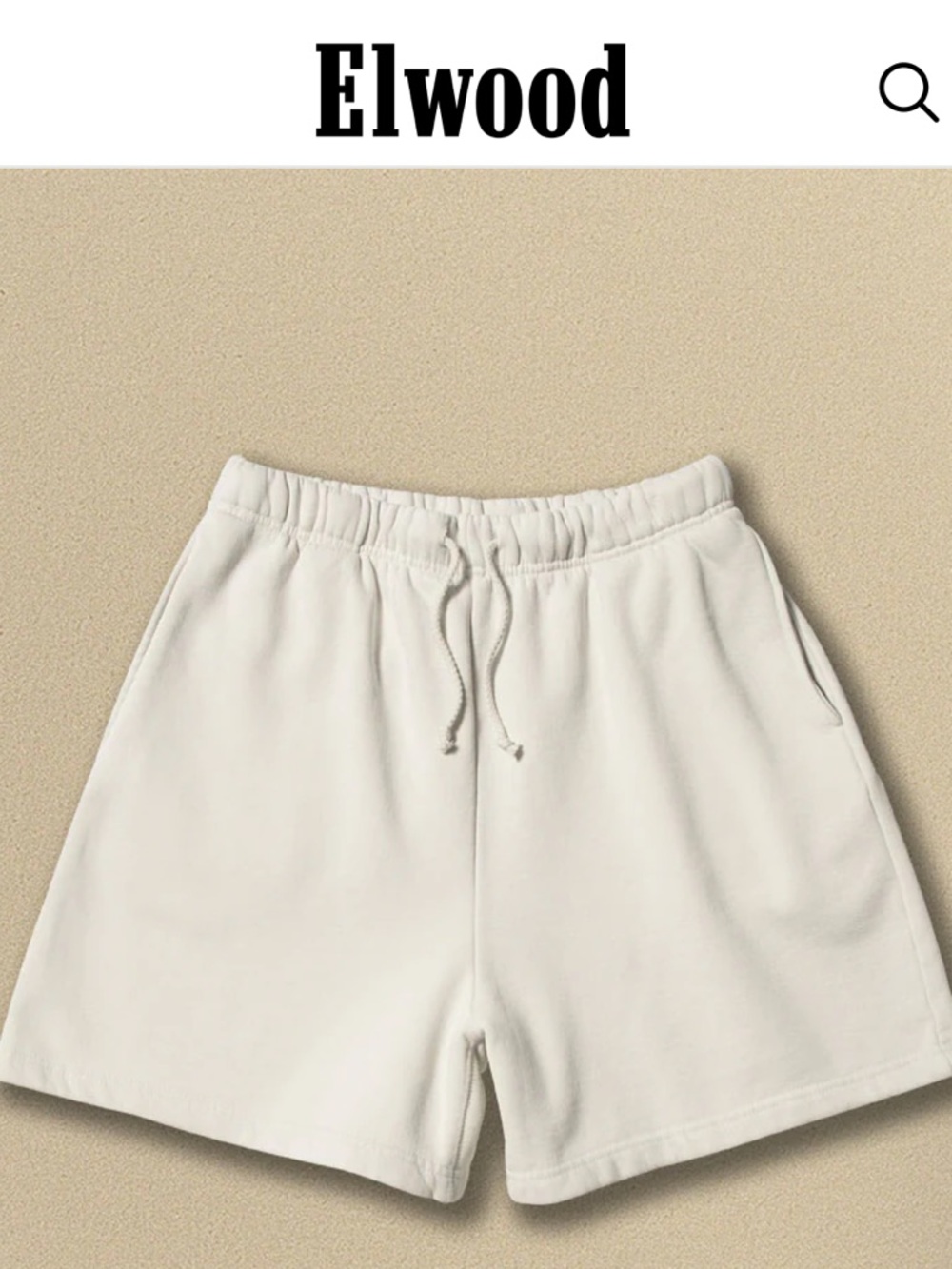 Elwood High-Waist Soft Fleece Shorts - Cream